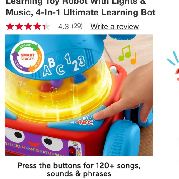 Fisher Price learning bot ages 6m-5y - Picture 4 of 7